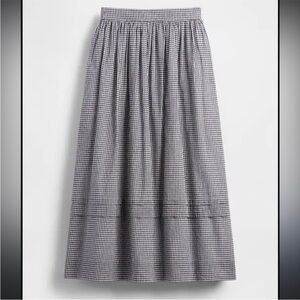 Classic Black and White Midi Skirt